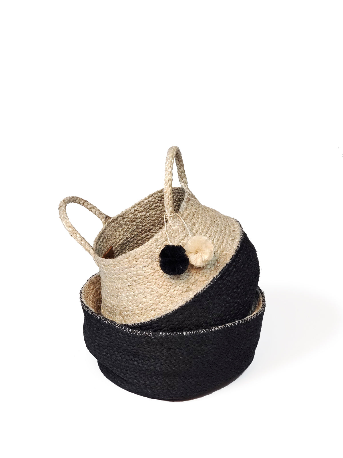 Hand-Woven Jute Basket Tote