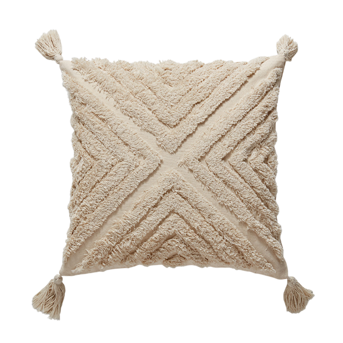 Bohemian Tufted Cotton Pillow Cover