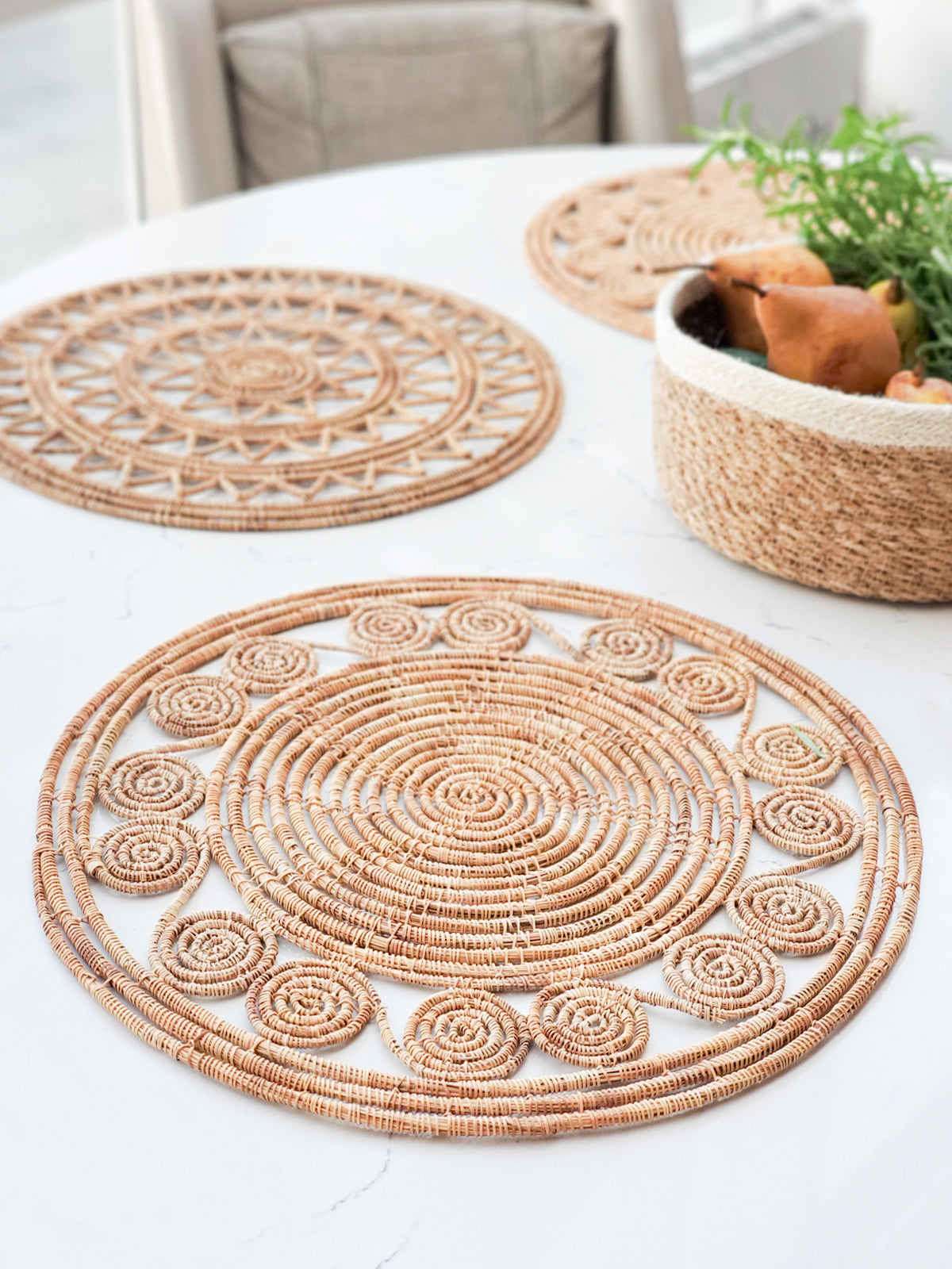 Terra Woven Palm Placemats (Set of 2)